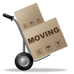 Moving House Indicates Buy New Home And Box